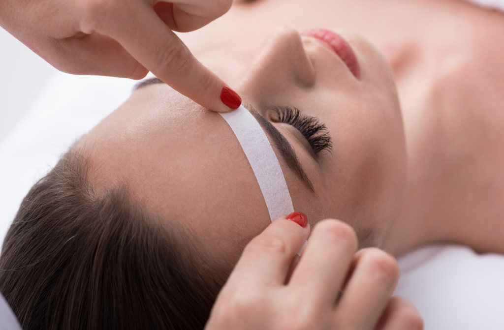 brow service for sensitive skin